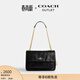 蔻馳（COACH）奧萊女士絎縫細節ELODIE斜挎包單肩包通勤鏈條包盒子包 IM/黑色