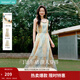 茵曼度假風(fēng)歐若風(fēng)無(wú)袖連衣裙2025夏季女裝新品純色氣質(zhì)長(cháng)裙子 五彩斑斕 M