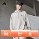 adidas休閑加厚毛圈連帽衛衣套頭衫男女秋冬阿迪達斯官方輕運動(dòng)   金屬灰   L