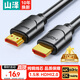 山澤HDMI線(xiàn)2.0版  4K數字高清線(xiàn)1.5米 3D視頻線(xiàn)工程級 投影儀筆記本電腦電視機機頂盒數據連接線(xiàn) 15SH8