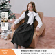 香影灰色波點(diǎn)連衣裙女2026春裝新款新年氛圍感收腰法式無(wú)袖背心裙 中灰 M 160/84A/95-110斤