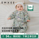嫚熙（EMXEE）天絲羊毛棉寶寶連體衣秋冬季男女寶新生兒兒童衣服套裝 獨角獸叢林-和式(不含帽子發(fā)帶） 59cm 【1-3個(gè)月，體重3.5-6.9kg】