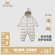 英氏（YEEHOO）【商場(chǎng)同款】?jì)和鸾q服連體衣秋冬保暖嬰兒抗菌衣服超韌絨 花間小鹿【85%白鴨絨】 90 cm-充絨量51g-建議1-2歲