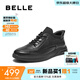 百麗（Belle）高幫皮鞋春新商場(chǎng)同款牛皮厚底商務(wù)運動(dòng)鞋8VX01DM5 黑色-單里 42 (260mm)
