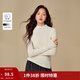 茵曼2025冬季女裝新款休閑半高領(lǐng)綿羊毛針織衫保暖打底衫毛衣 白色 M
