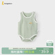 童泰（TONGTAI）嬰兒無(wú)袖包屁衣夏季薄款純棉新生兒連體衣休閑哈衣爬服綠色90cm