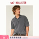 HOLLISTER美式25夏季街頭百搭短袖POLO衫T恤男裝324-5455 黑色 XL (180/116A)