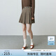 范思藍恩22FS4233格子a字短裙女秋冬新款高腰百褶顯瘦半身裙 咖色格 M