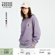 Teenie Weenie小熊女裝衛衣秋冬簡(jiǎn)約寬松休閑學(xué)院風(fēng)圓領(lǐng)套頭上衣 紫色 S
