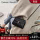 CALWAN KEODH包包女包新款2026真皮小方包單肩斜挎生日禮物送女友老婆 【黑色】高端品牌時(shí)尚復古百搭簡(jiǎn)約女士包高級感實(shí)用