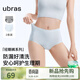ubras26新純棉內褲女聚乳酸抗菌底襠月經(jīng)期褲女士?jì)妊澤硌澐缆┌踩?【聚乳酸中高腰】花灰色+漣漪藍色 【升級蔓越莓款】 2條 L