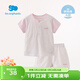 麗嬰房【純棉】男女寶寶純棉短袖睡衣內衣套裝夏季兒童家居服套裝 【100%棉】粉色 120 cm/6歲