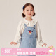 PawinPaw卡通小熊童裝春秋女寶A字版型經(jīng)典休閑背帶裙 Indigo牛仔藍色/55 120 cm