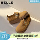 百麗（Belle）堅果拿鐵勃肯鞋女26春季新款商場(chǎng)厚底增高舒適復古休閑鞋F3V1DAA6 棕色 37