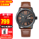 西鐵城（CITIZEN）男表光動(dòng)能騷橙時(shí)尚潮流休閑防水百搭男表送禮推薦情人節新年 BM8475-26E小牛皮