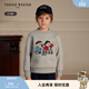 Teenie Weenie Kids小熊童裝25年款男童可愛(ài)卡通圓領(lǐng)加絨衛衣 花灰色 120 cm