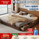 帕沙曼（pashaman）榻榻米床架無(wú)床頭現代雙人臥室三抽床小戶(hù)型床旗艦1.5m 8003CF-SK