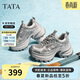 他她（TATA）星際銀河老爹鞋女休閑鞋增高厚底運動(dòng)鞋 銀色AM6 37