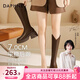 達芙妮厚底V口長(cháng)筒靴女2026秋冬爆款女靴高筒靴顯瘦百搭增高騎士靴子女 棕色 37