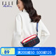 ELLE ACTIVE輕復古法式斜挎包女士時(shí)尚潮流運動(dòng)休閑輕便單肩包 藍白紅