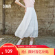 森馬半身裙女松緊腰A字裙氣質(zhì)夏季2025新款拼接蕾絲波點(diǎn)長(cháng)裙優(yōu)雅 本白10102 M