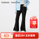 巴拉巴拉balaone兒童牛仔褲女童喇叭褲秋裝新款彈力親膚長(cháng)褲子時(shí)尚潮 黑色調00399 150