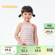 巴拉巴拉童裝T恤兒童短袖2024夏裝女童條紋背心洋氣甜美吊帶208224122001
