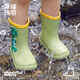 幸?，旣悾–heerful Mario）兒童雨鞋男童雨靴水鞋2歲寶寶水鞋套鞋防滑女童幼兒防水女款膠鞋