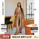 朗姿騏驥紅【尖貨補單】純羊毛收腰中長(cháng)款毛呢外套大衣女西裝領(lǐng)冬新款 淺咖色2 S
