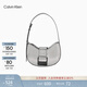 Calvin Klein女包休閑優(yōu)雅ck半圓手提袋單肩腋下新月包餃子包 037-電鍍銀 OS