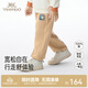 英氏（YEEHOO）【商場(chǎng)同款】男童休閑褲小童褲子秋季新款卡其直筒褲兒童長(cháng)褲 麥卡其 100 cm