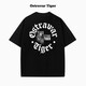 OSTRAVAR TIGER潮牌專(zhuān)柜新款春夏裝美式字母印花寬松純棉短袖男女t恤上衣打底衫 經(jīng)典黑 S