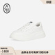 ASH【明星同款】IMPULS松糕增高休閑鞋運動(dòng)板鞋真皮厚底小白鞋潮 白色 35