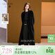 三彩【100綿羊毛】2025冬季新款雙面呢大衣長(cháng)款毛呢外套S 經(jīng)典黑 S 155/80A