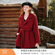 香影同款雙面呢羊毛大衣女冬季小個(gè)子西裝毛呢外套 紅色 M 160/84A/95-110斤