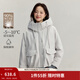 茵曼（INMAN）可露麗風(fēng)連帽羽絨服2025冬季時(shí)尚花苞下擺工裝風(fēng)保暖鴨絨外套 灰色 L