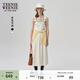 Teenie Weenie小熊白色連衣裙夏季減齡學(xué)院風(fēng)背帶裙中長(cháng)裙 乳白色 S