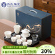蘇氏陶瓷羊脂玉白瓷懸停蓋碗功夫茶具茶盤(pán)套裝平價(jià)禮品團購節日禮物