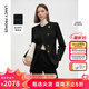 朗姿純羊毛黑色短外套冬季新款高智氣質(zhì)設計感修身上衣女 黑色 M