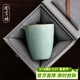 尚言坊 嚴選汝窯冰花公道杯單麗華老師茶海單個(gè)陶瓷分茶器送禮 冰花玉蘭花公杯200ml(禮盒裝)