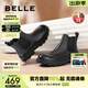 百麗（Belle）切爾西靴男冬季新商場(chǎng)同款增高馬丁短靴A0598DD1 黑絨里-A0598(筒高11CM) 41 (255mm)