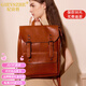 紀詩(shī)哲輕奢包包女包2025新款英倫復古雙肩包電腦背包生日禮物送女友老婆 棕色