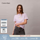 Calvin KleinJeans26春夏新款女士休閑通勤ck純棉印花花體刺繡圓領(lǐng)短袖T恤