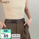 viney牛皮女士皮帶免打孔針扣腰帶女裝飾百搭收腰學(xué)生裙帶褲帶生日禮物