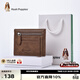 暇步士（Hush Puppies）男士錢(qián)包經(jīng)典短款錢(qián)包手工真皮多卡位卡夾卡包生日禮物送老公 棕色HC-1311051W-2415