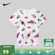 NIKE 耐克童裝2025年夏季男女童冰淇淋圖案印花T恤兒童百搭時(shí)尚短袖