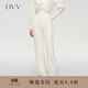 OVV【孫儷同款】春夏熱賣(mài)女裝簡(jiǎn)約利落休閑直筒西褲 米白（凈色）05 M