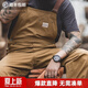 馬登工裝 復古卡其色背帶褲男阿美咔嘰經(jīng)典工裝帆布休閑褲男 杏黃色 XL
