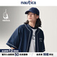 nautica white sail白帆×Reebok聯(lián)名 日系寬松中性純棉棒球款短袖衫RBKW5243 深藍色41C M