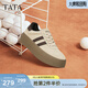 他她（TATA）復古板鞋女平底德訓鞋阿甘休閑鞋女鞋春季新款W9B01AM4 杏/啡 38